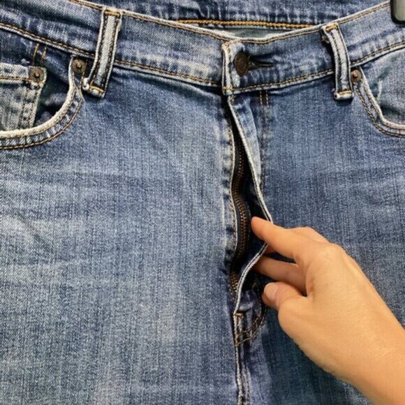 Levi's Straight Leg Blue Jeans Size 40 - Picture 10 of 15